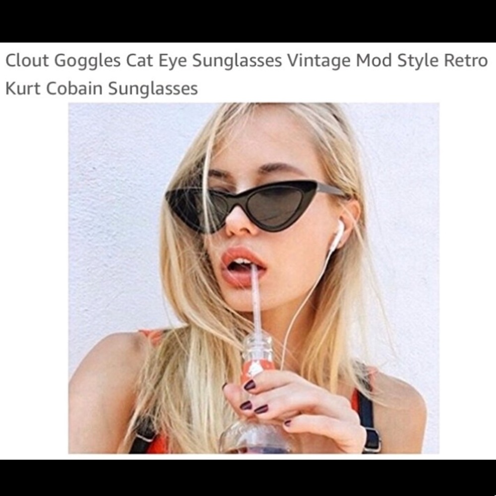Black Vintage Cateye Sunglasses